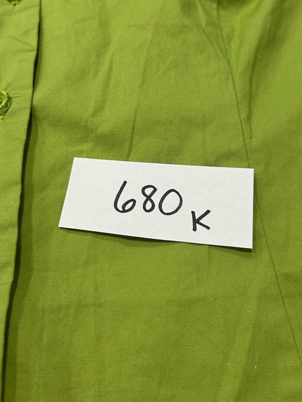 Herman Geist Womens Lightweight Green Halter Button Up Collar Top Retro Chic - Picture 7 of 8